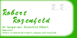 robert rozenfeld business card